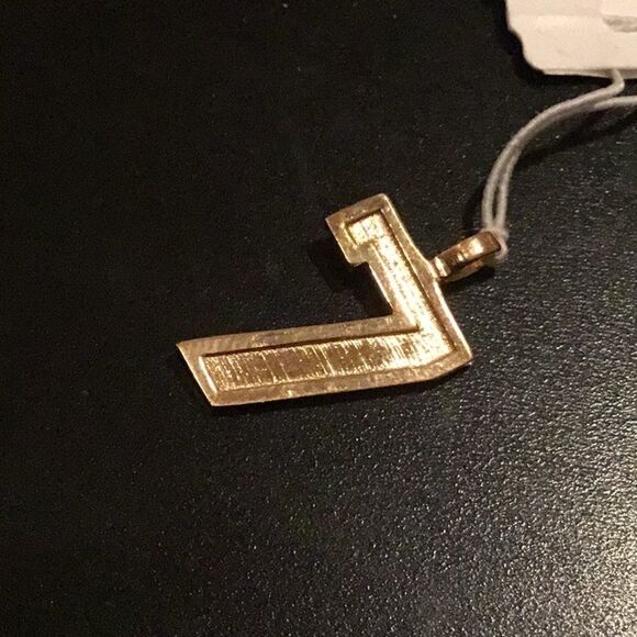 Gold Raised Edge Number Charm (E2) - Picture 4 of 4